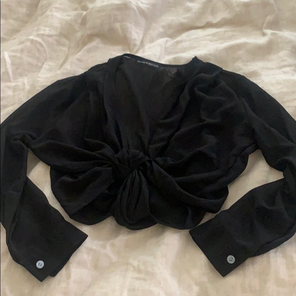 Brandy melville black tie top